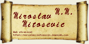 Miroslav Mitošević vizit kartica